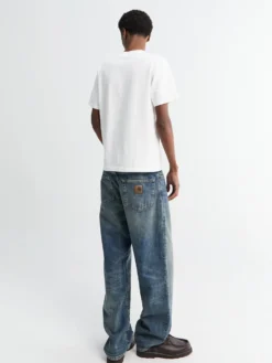 Aaron Pants i Blå Worn Washed