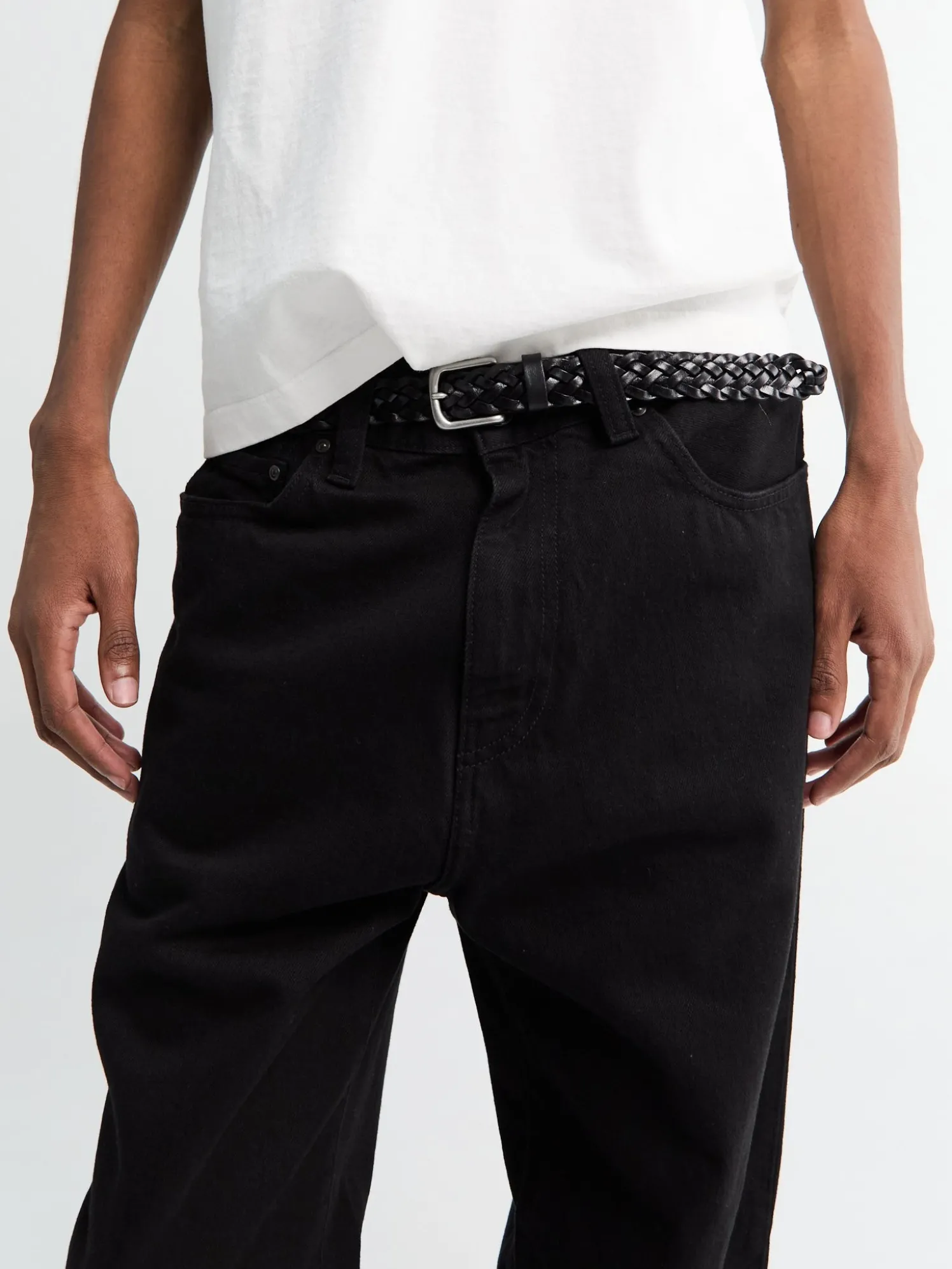 Aaron Pants i Sort rinsed