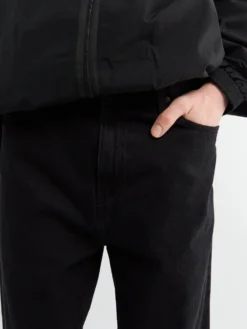 Aaron Pants i Sort stone washed