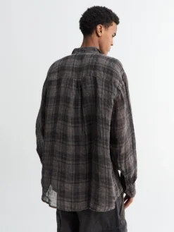 Above Shirt i Penumbra Check Sheercoat Linen