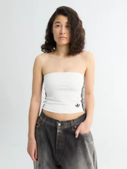 Adicolor 3 Stripe Tube Top i Hvid og Sort