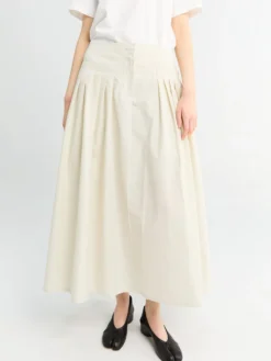 Agat Gathered Skirt i Bone