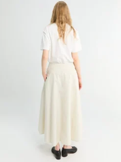 Agat Gathered Skirt i Bone