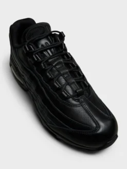 Air Max 95 Big Bubble Leather QS Sneakers i Triple Black