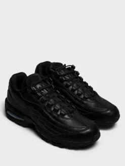 Air Max 95 Big Bubble Leather QS Sneakers i Triple Black