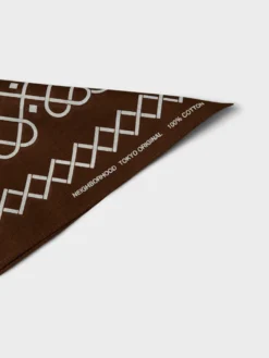 Bandana med stribemønster i Brun
