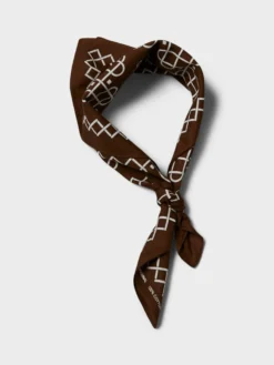 Bandana med stribemønster i Brun