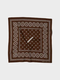 Bandana med stribemønster i Brun