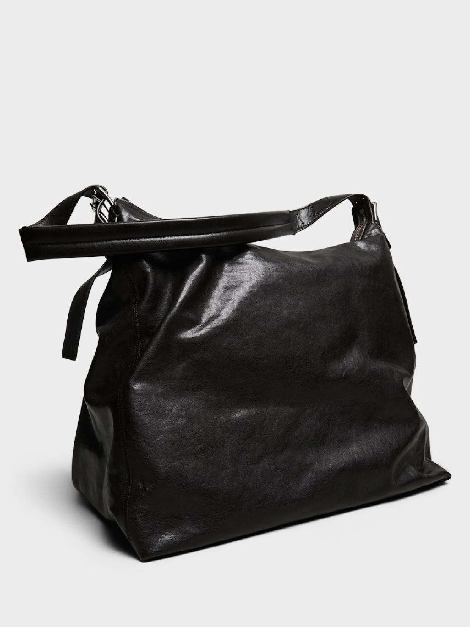 Belted Hobo Bag i Dark Chocolate