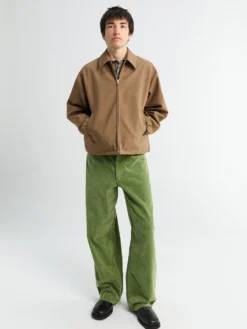 Bonded Tropical Wool Zip Blouson i Top Brown