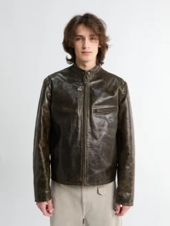 Boxy Biker Jacket i Bronze