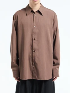 Boxy Oversized Skjorte i Brun