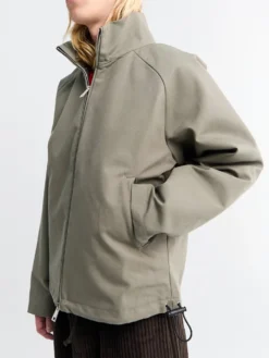 Brice Full Zip Cotton Oxford Jakke i Weimaraner Grey