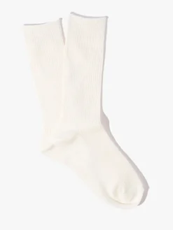 Brilliant Crew Socks i Råhvid