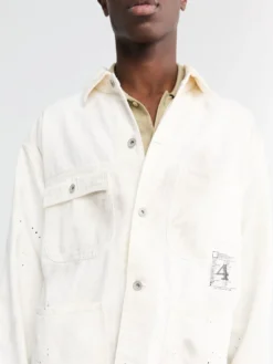 BW Washed Coverall Jacket i Hvid