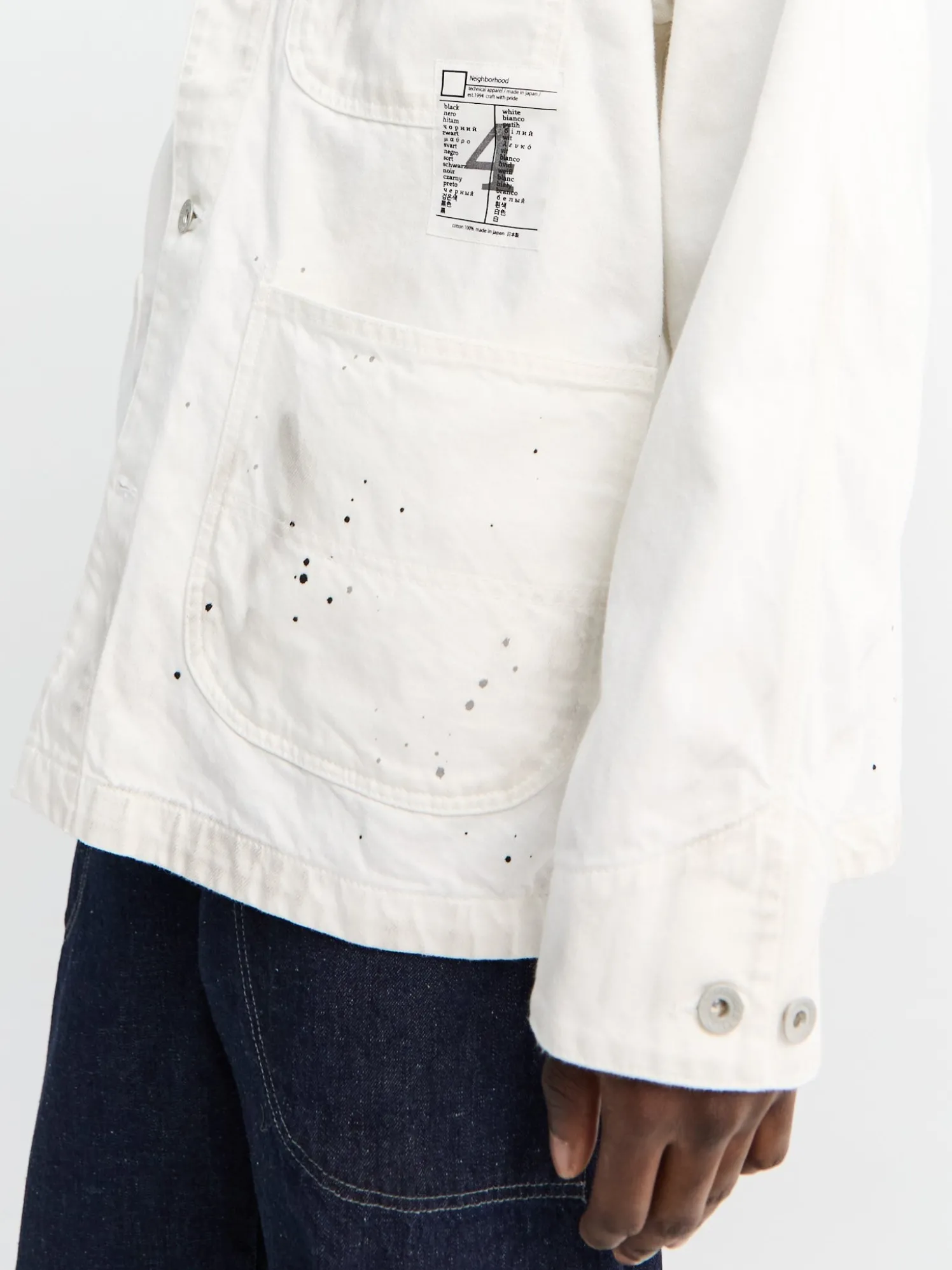BW Washed Coverall Jacket i Hvid