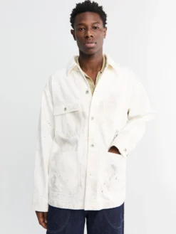 BW Washed Coverall Jacket i Hvid