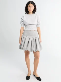Camilla Skirt i Grå Melange