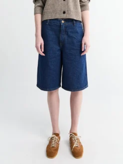 Carlo Denim Shorts i Mellemblå