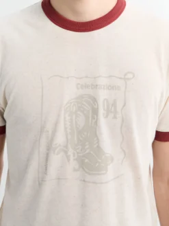 Celebrazione Ringer T-Shirt i Broken White