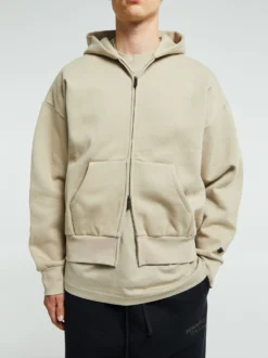 Classic Fit Fleece Zip-Up Hoodie i Timber