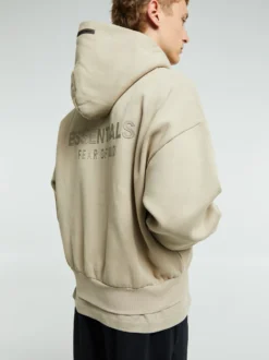 Classic Fit Fleece Zip-Up Hoodie i Timber