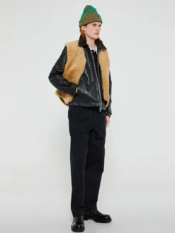 Classic Twill Double-Pleat Bukser i Sort