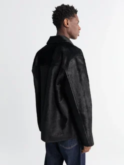 Coach Jacket i Sort læder