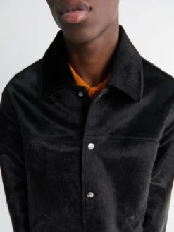 Coach Jacket i Sort læder