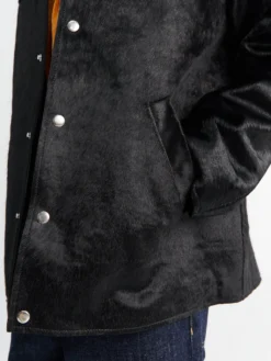 Coach Jacket i Sort læder
