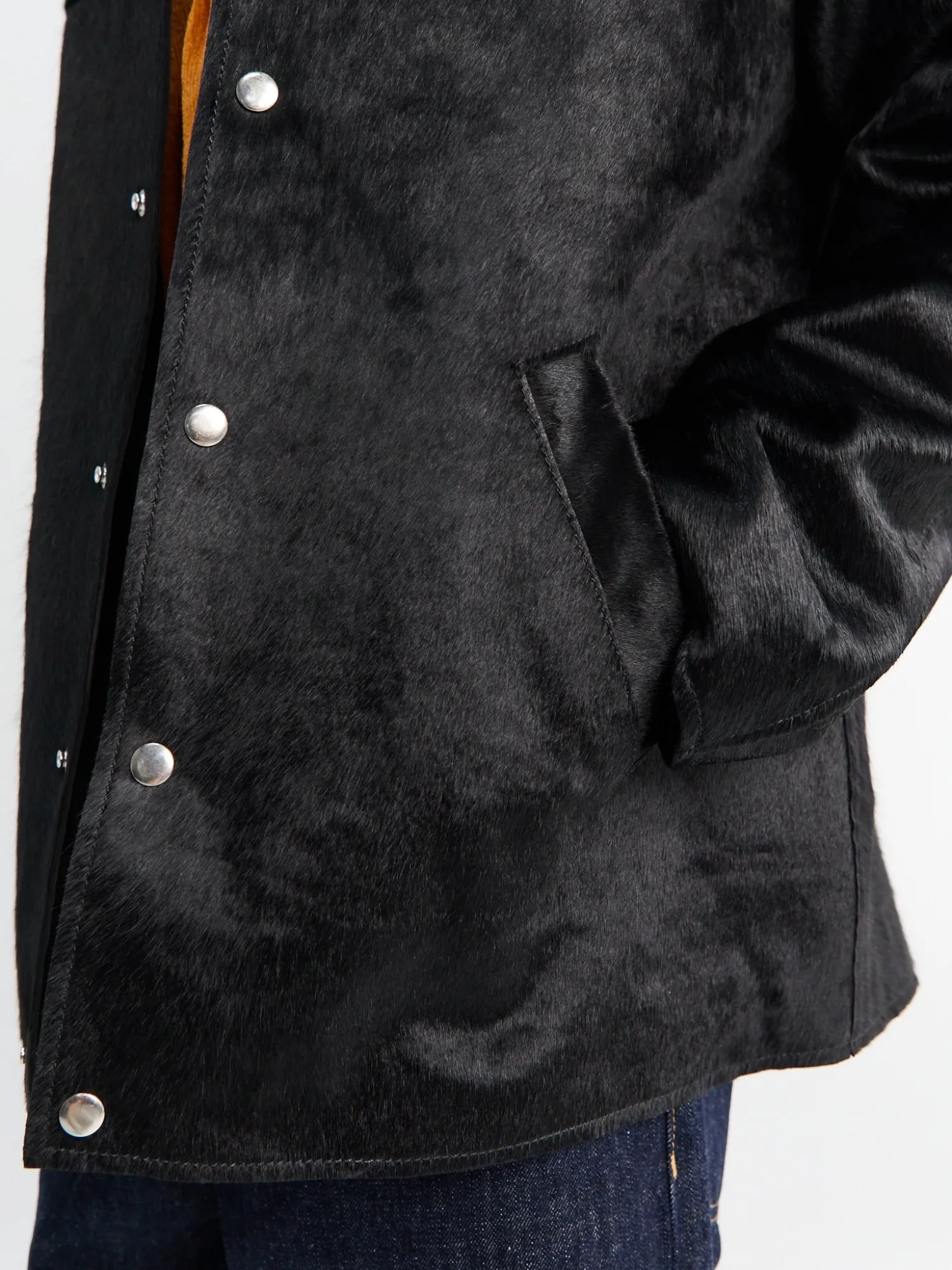 Coach Jacket i Sort læder