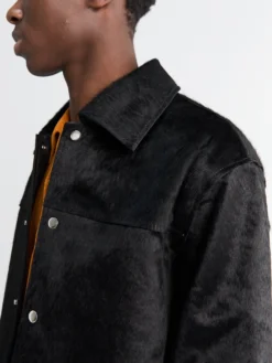 Coach Jacket i Sort læder