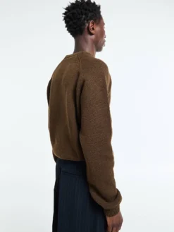 Crewneck Strik i Brun