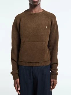 Crewneck Strik i Brun