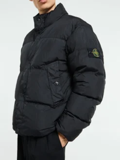 4100010 Crinkle reps NY Bomber Jacket i Sort