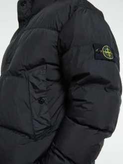 4100010 Crinkle reps NY Bomber Jacket i Sort