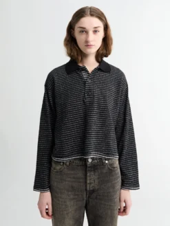 Cropped Polo i Black Check