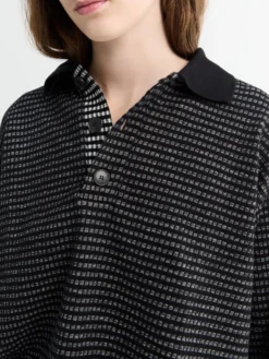 Cropped Polo i Black Check