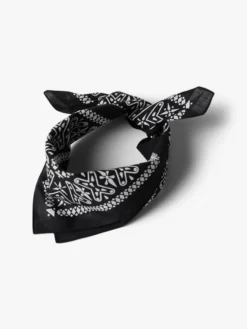 Cross Pattern Bandana i Sort