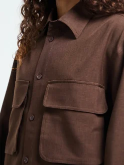 Culver Cargo Skjorte i Dark Brown