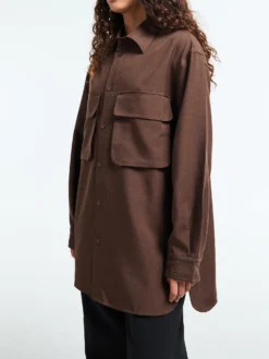 Culver Cargo Skjorte i Dark Brown