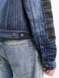 Denimjakke i Blå og Sort