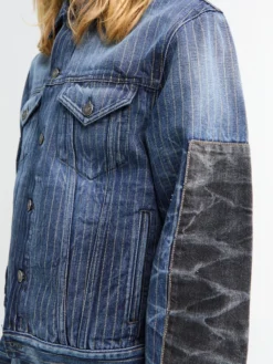 Denimjakke i Blå og Sort