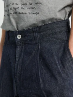 Denim Tuck Pants i Indigo