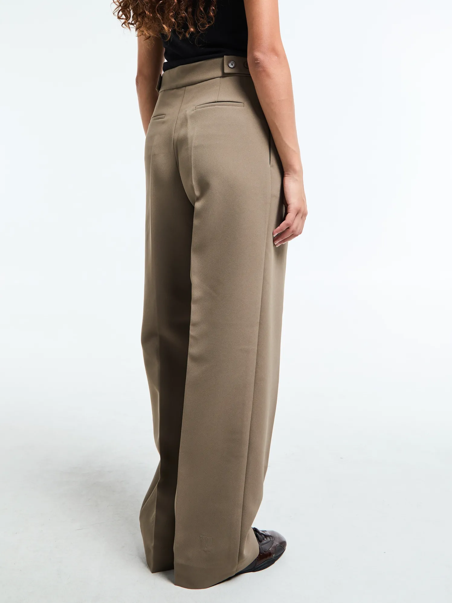 Doyer Pleated Bukser i Moss Green