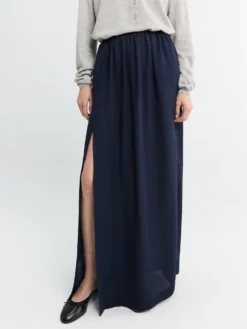 Elie Fluid Maxi Skirt i Navy