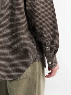 Espevik Check Oversized Skjorte i Taupe