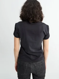 Fitted Logo T-shirt i Falmet Blå