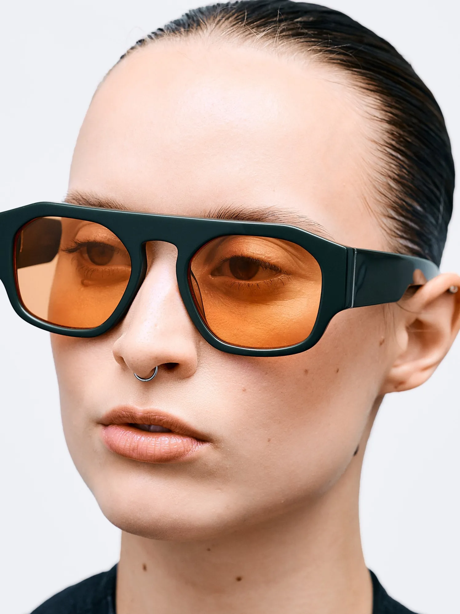 Flatlist x Sunflower Shade 02 Solbriller i Forest Green og Solid Orange Lens
