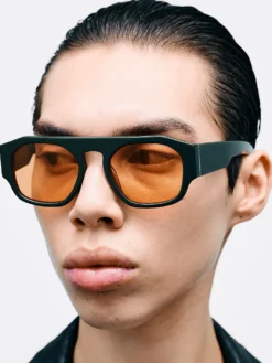 Flatlist x Sunflower Shade 02 Solbriller i Forest Green og Solid Orange Lens
